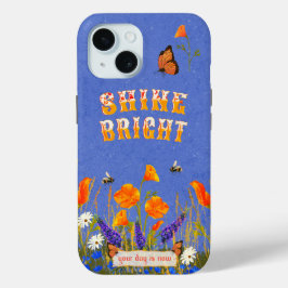 Bloemen Wildbloemen Poppies Vlinders Inspiratie iPhone 15 Case