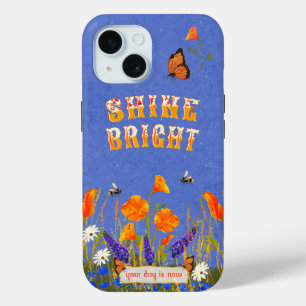 Bloemen Wildbloemen Poppies Vlinders Inspiratie iPhone 15 Case