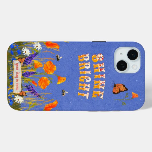 Bloemen Wildbloemen Poppies Vlinders Inspiratie Case-Mate iPhone Case (Achterkant (horizontaal))