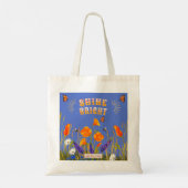Bloemen Wildbloemen Poppies Vlinders Tote Bag (Achterkant)