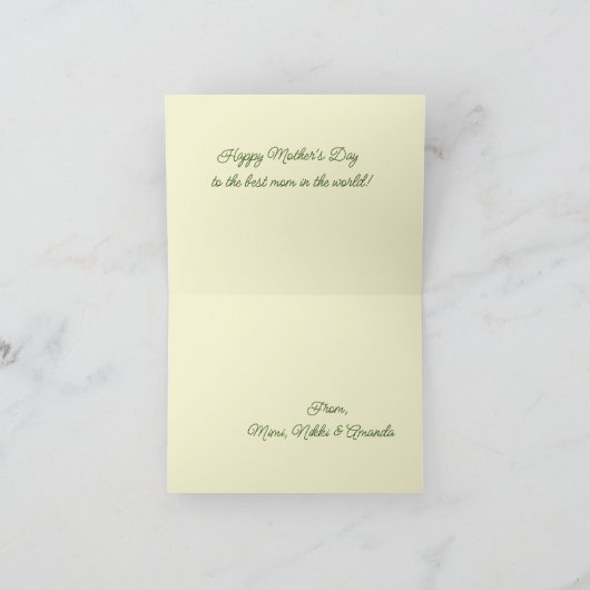 Bloemen Wildbloemen Rustieke Boho Schrift Verjaard Bedankkaart (Binnen)