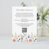 Bloemen Wildbloemen Tuin Bruiloft Details Informatiekaartje (Staand voorkant)