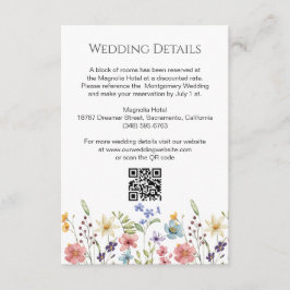 Bloemen Wildbloemen Tuin Bruiloft Details Informatiekaartje