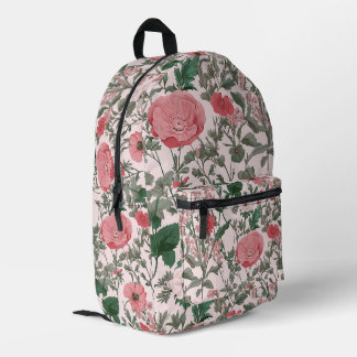  bloemen, wilde bloemen en papavers bedrukte rugzak