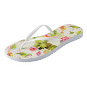  Bloemen Wilde Rozen Pioenen Vrouw Flip Flop (Schuin)