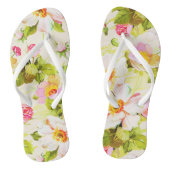  Bloemen Wilde Rozen Pioenen Vrouw Flip Flop (Voetbed)