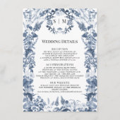 Bloemen Wildflower Blauw Wit Lente Details Informatiekaartje (Voorkant)