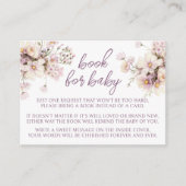 Bloemen wildflower boek voor baby meisje douche informatiekaartje (Voorkant)