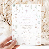 Bloemen Wildflower Eerste Communie Uitnodiging