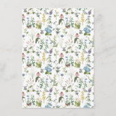 Bloemen Wildflower Meadow Spring Bruiloft Details Informatiekaartje (Achterkant)