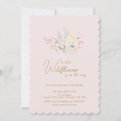 Bloemen Wildflower Meisje Baby shower Uitnodiging (Voorkant)