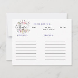 Bloemen Wildflower Vrijgezellenfeest Recept Notitiekaartje