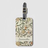  Bloemen William Morris Fruit Art Nouveau Bagagelabel (Voorkant (verticaal))