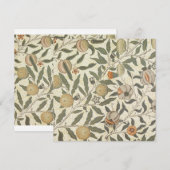  Bloemen William Morris Fruit Art Nouveau Bedankkaart (Voorkant / Achterkant)