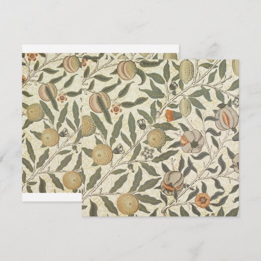 Bloemen William Morris Fruit Art Nouveau Bedankkaart (Voorkant / Achterkant)