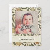  Bloemen William Morris Fruit Art Nouveau Briefkaart (Voorkant / Achterkant)