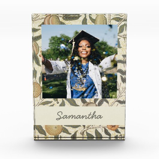 Bloemen William Morris Fruit Art Nouveau Fotoblokken (Voorkant)