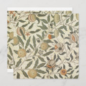  Bloemen William Morris Fruit Art Nouveau Kaart (Voorkant / Achterkant)