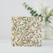  Bloemen William Morris Fruit Art Nouveau Kaart (Staand voorkant)