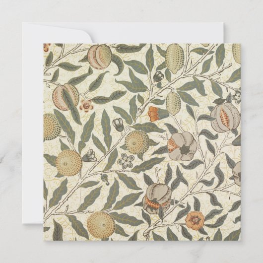  Bloemen William Morris Fruit Art Nouveau Kaart (Voorkant)