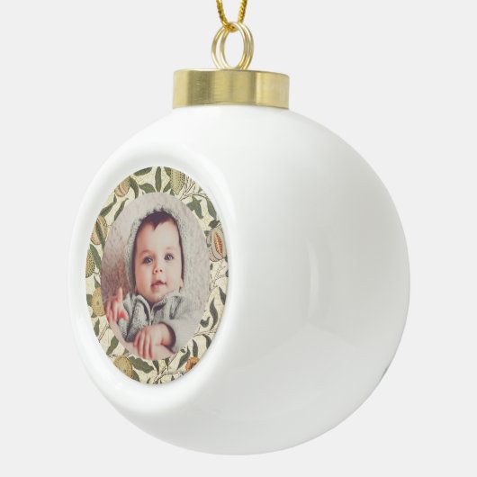  Bloemen William Morris Fruit Art Nouveau Keramische Bal Ornament (Rechts)