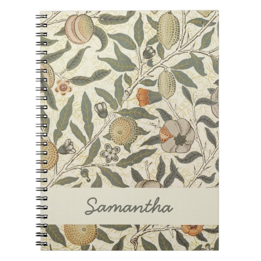  Bloemen William Morris Fruit Art Nouveau Notitieboek (Voorkant)