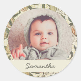  Bloemen William Morris Fruit Art Nouveau Ronde Sticker