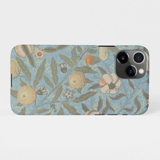  Bloemen William Morris Fruit Blue Floral iPhone Hoesje (Achterkant horizontaal)