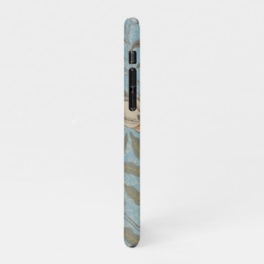  Bloemen William Morris Fruit Blue Floral iPhone Hoesje (Linkerkant)