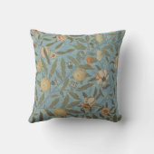 Bloemen William Morris Fruit Blue Floral Kussen (Achterkant)