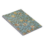  Bloemen William Morris Fruit Blue Floral Notitieboek (Rechterzijde)