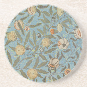  Bloemen William Morris Fruit Blue Floral Zandsteen Onderzetter