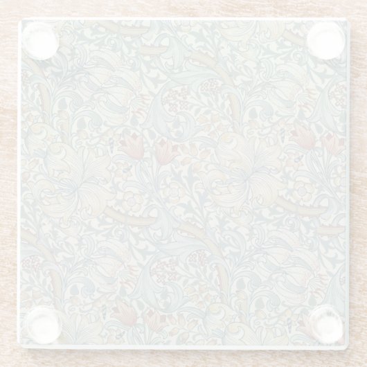  bloemen William Morris Golden Lily Glazen Onderzetter (Achterkant)