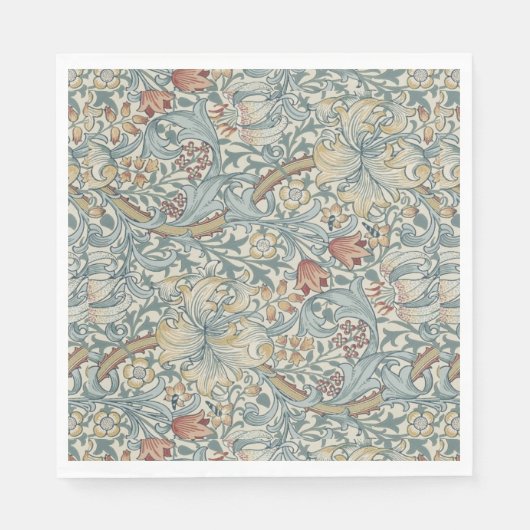  bloemen William Morris Golden Lily Servet (Voorkant)