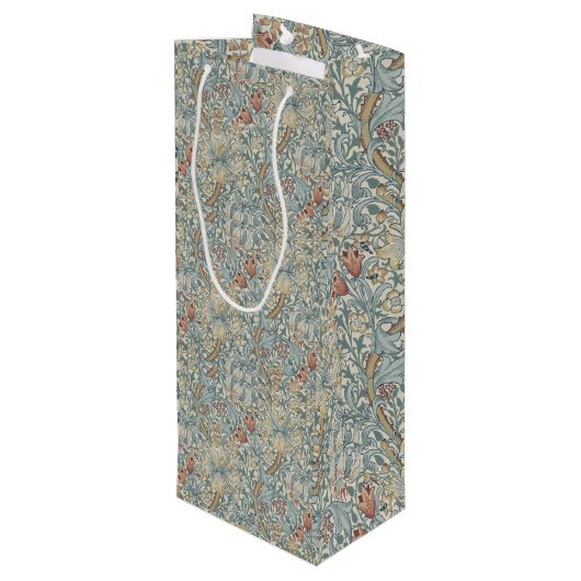  bloemen William Morris Golden Lily Wijn Cadeautas (Achterkant Gekanteld)