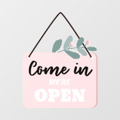 Bloemen Winkel Open We Zijn Geopend Raamsticker (Vel)