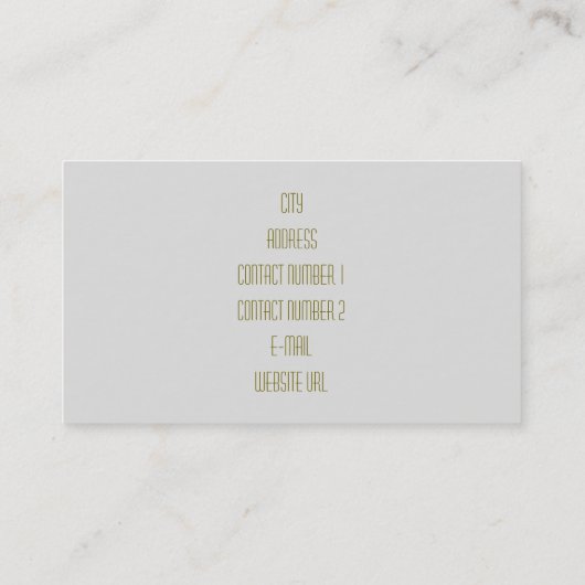 Bloemen winkel Visitekaartje (Achterkant)