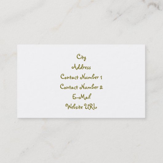 Bloemen winkel Visitekaartje (Achterkant)