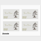 Bloemen winkel Visitekaartje Rechthoekige Sticker (Vel)