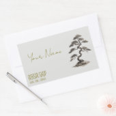 Bloemen winkel Visitekaartje Rechthoekige Sticker (Envelop)