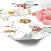 Bloemen Winter Bruiloft 10 Tafels Zitkaarten Poster (Hoek)