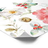 Bloemen Winter Bruiloft 15 Tafels Zitkaarten Poster (Hoek)