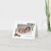  Bloemen Winter Dank u Bedankkaart (Voorkant)