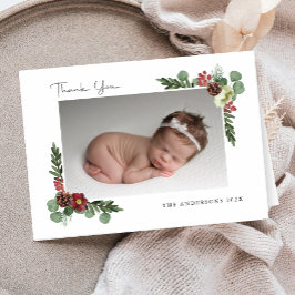  Bloemen Winter Dank u Bedankkaart