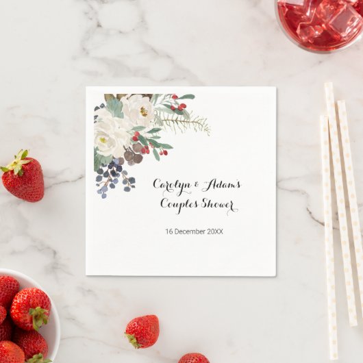 Bloemen Winter Koppels Douche Servet (Insitu)