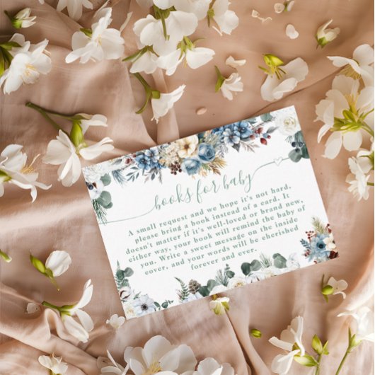 Bloemen Winter Teddybeer Sage Groene Boeken voor B Informatiekaartje