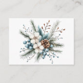 Bloemen Winter Teddybeer Salie Groene Luier Raffle Informatiekaartje (Achterkant)