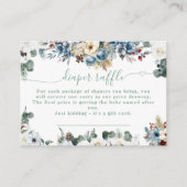 Bloemen Winter Teddybeer Salie Groene Luier Raffle Informatiekaartje (Voorkant)