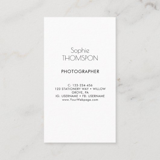 Bloemen winterbloemen visitekaartje (Achterkant)