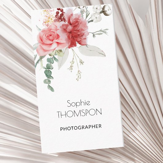 Bloemen winterbloemen visitekaartje